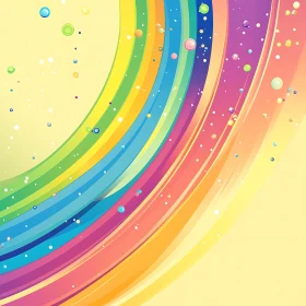 Colorful Abstract Rainbow Stripes Bubbles Design