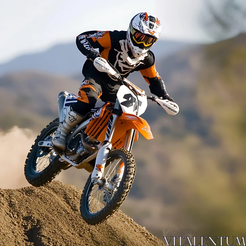 Extreme Sport: Motocross Action Shot AI Image