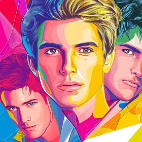 Vivid Faces: A Pop Art Rendition