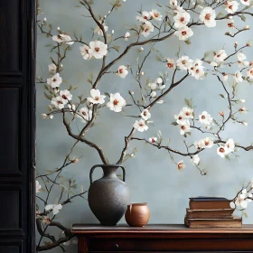 Blossoming Branches and Vintage Books