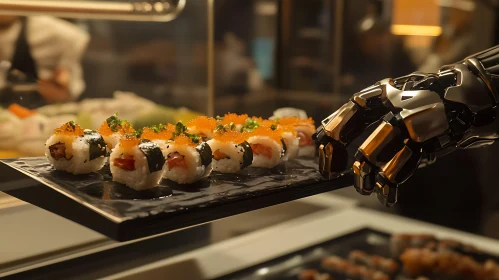 Sushi Presentation by Robot Hand