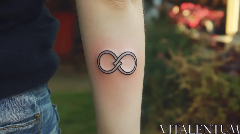 Elegant Black Infinity Tattoo Design AI Image