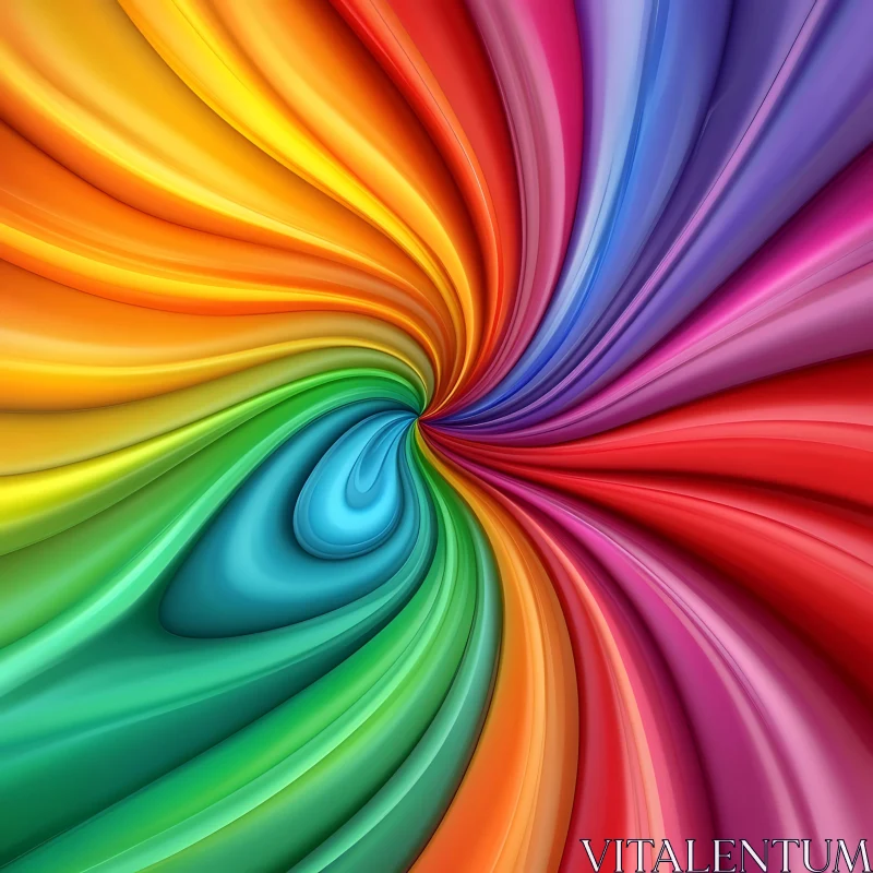 AI ART Colorful Swirling Vortex Abstract Design