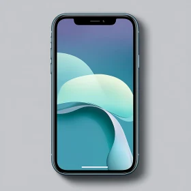 Teal Abstract on Mobile Device Screen