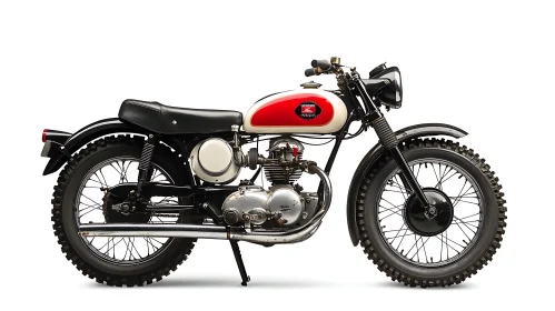 Vintage Motorcycle on White Background