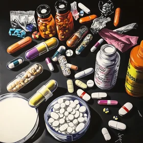 Pharmaceutical Still Life Composition