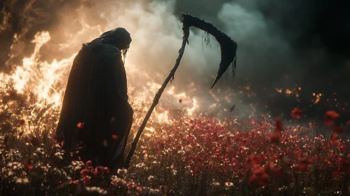 Death's Stand in a Poppy Field