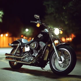 Motorcycle at Night