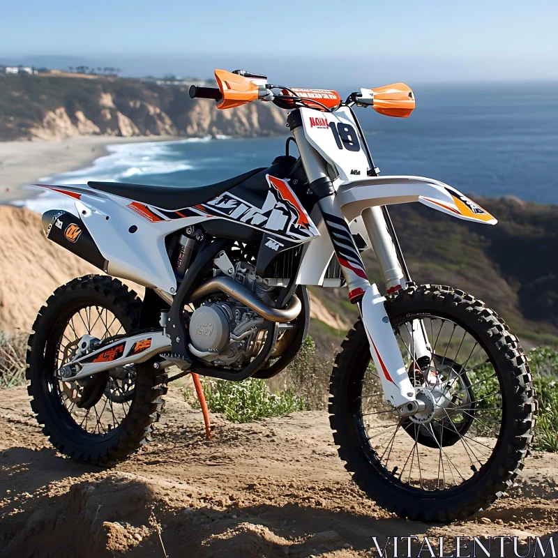 Off-Road Motorcycle on Sand AI Image