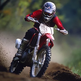 Dirt Bike Rider in Action