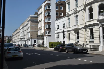 Charming Urban Architecture and Parked Cars