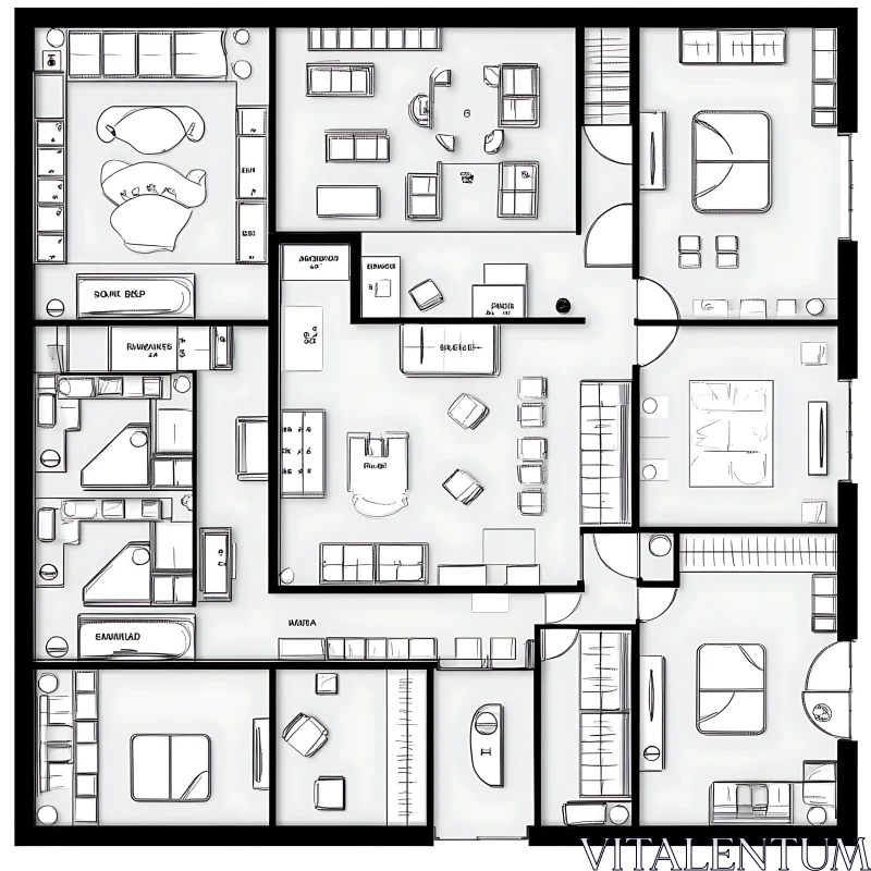 AI ART Architectural Interior Design Floor Plan