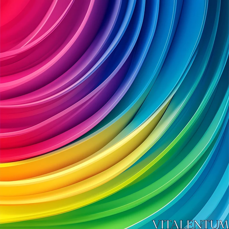 AI ART Spectrum of Curved Colors