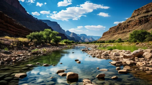 Mesmerizing Grand Canyon River: Tranquil Serenity in Nature