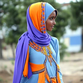 Serene Portrait of Woman in Hijab