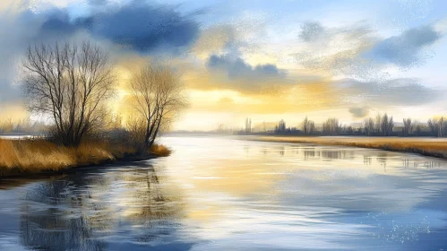 Peaceful Morning River Scene