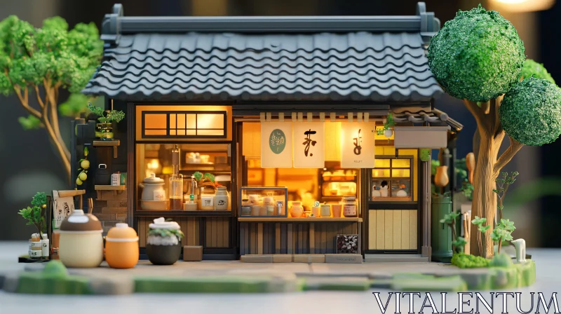 Detailed Miniature Shop Scene