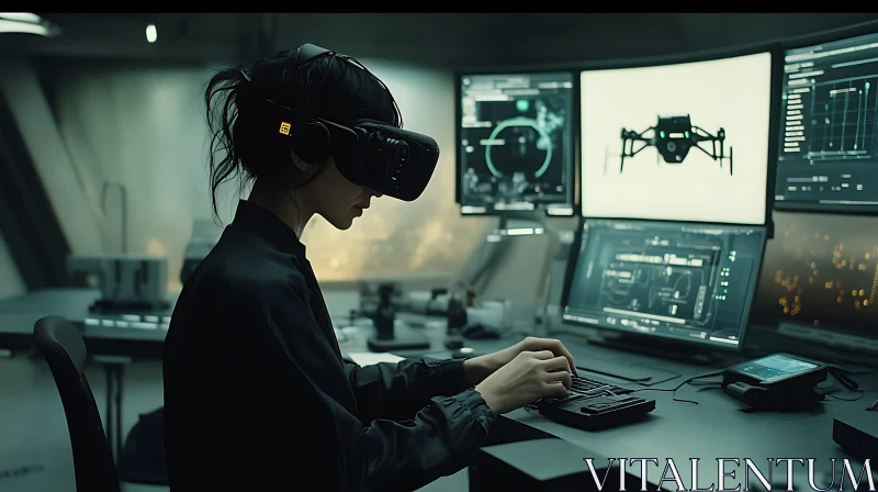 Virtual Reality Interface Design AI Image