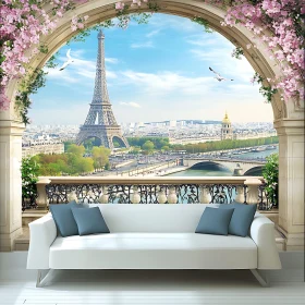 Eiffel Tower View from Balcony