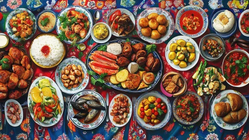 Culinary Feast Still Life