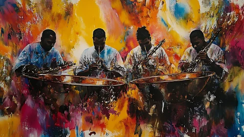 Abstract Musicians Art Piece