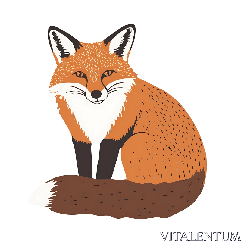 Stylized Fox Portrait - Animal Illustration