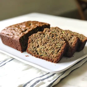 Freshly Baked Zucchini Loaf Slices