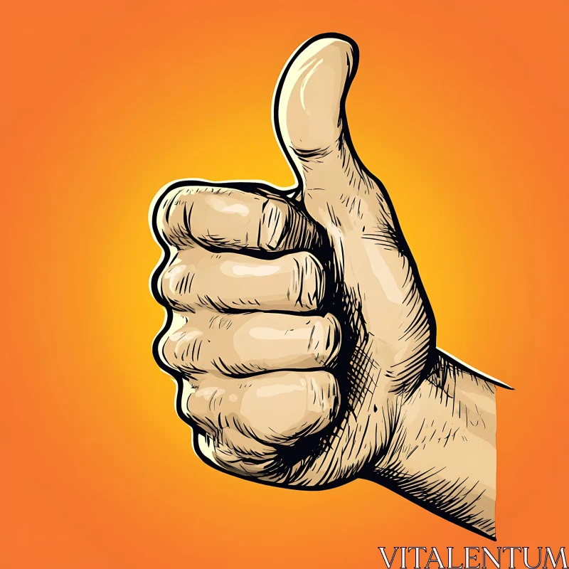 Positive Feedback Hand Sign Art