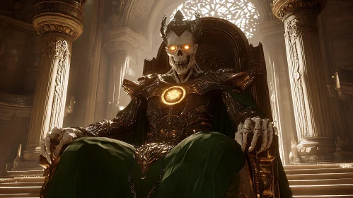 Armored Skeleton on Throne