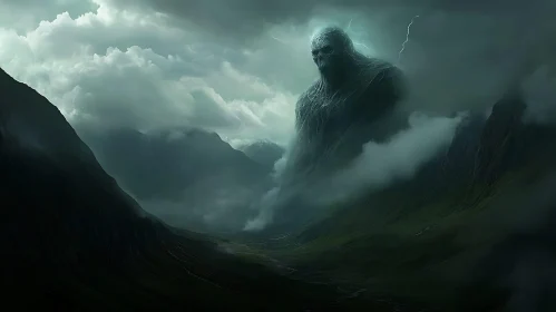 Epic Mountain Creature Art