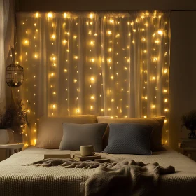 Cozy Bedroom Ambiance with Soft Lighting