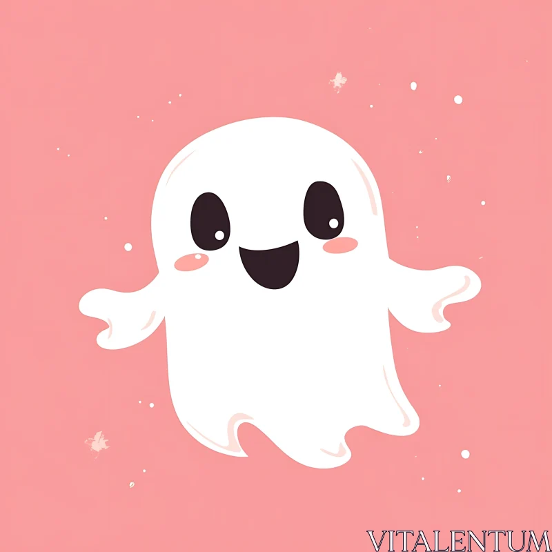 Cute Ghost Character Design AI Image