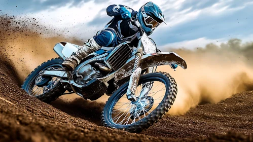 Dirt Bike Rider Racing