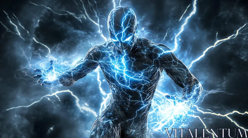 Figure with electrical superpowers