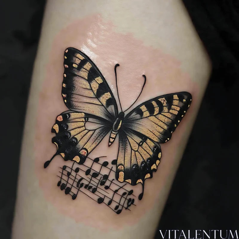 Artistic Butterfly Tattoo