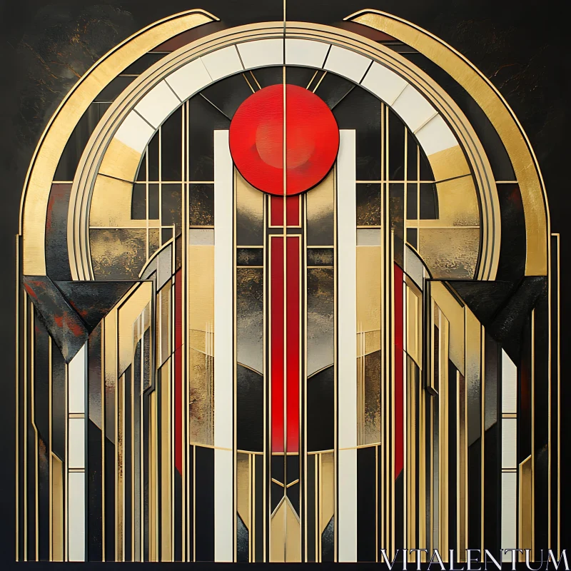 Art Deco Inspired Geometric Composition