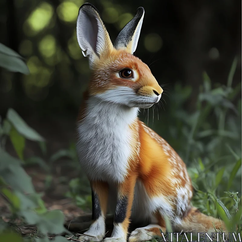 Whimsical Forest Creature: Fox-Rabbit