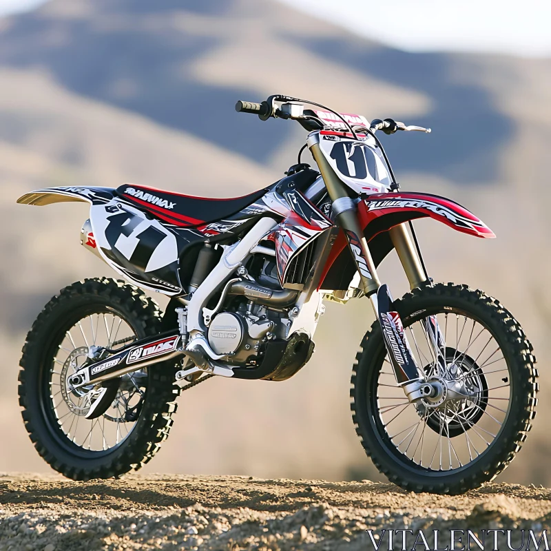Red and Black Motocross Bike