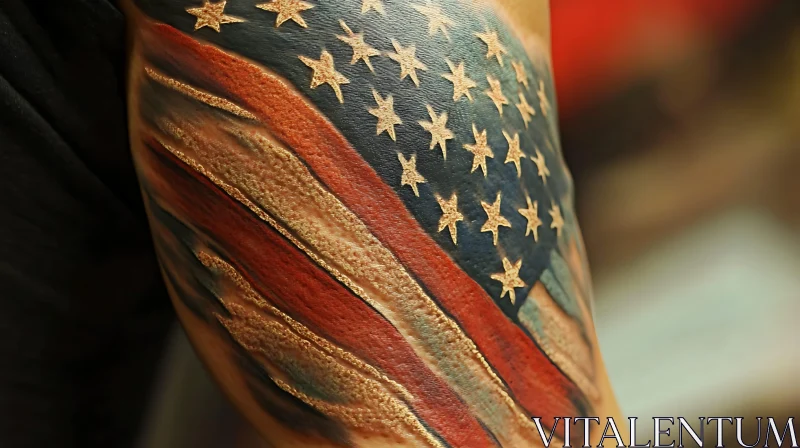 Patriotic American Flag Tattoo Art
