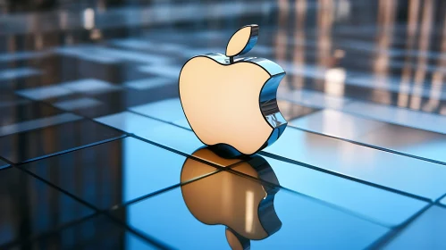 Apple Logo with Reflection