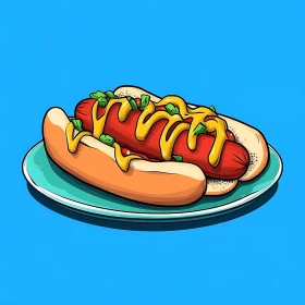 Appetizing Hotdog Illustration