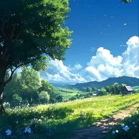 Green Field and Mountain View