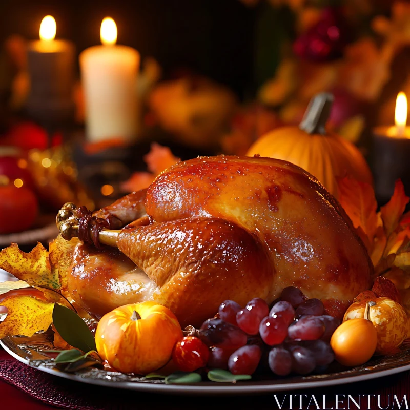Roasted Turkey with Autumnal Garnishes
