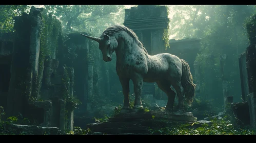 Enchanted Forest Unicorn Sculpture