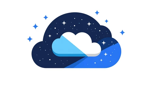 Stylized Cloud with Starry Night