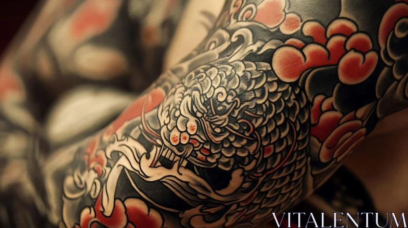 Detailed Dragon Tattoo Close-Up