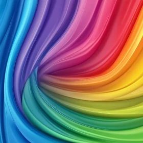 Colorful Abstract Swirl of Rainbow Hues