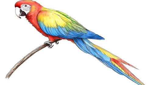 Scarlet Macaw Illustration