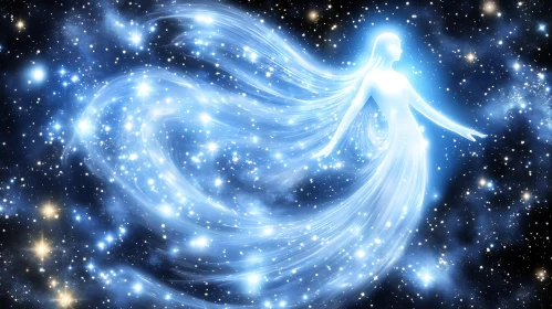 Celestial Form in Starry Expanse