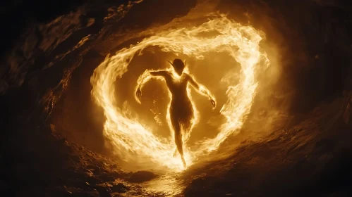 Ethereal Elf in Fiery Passage